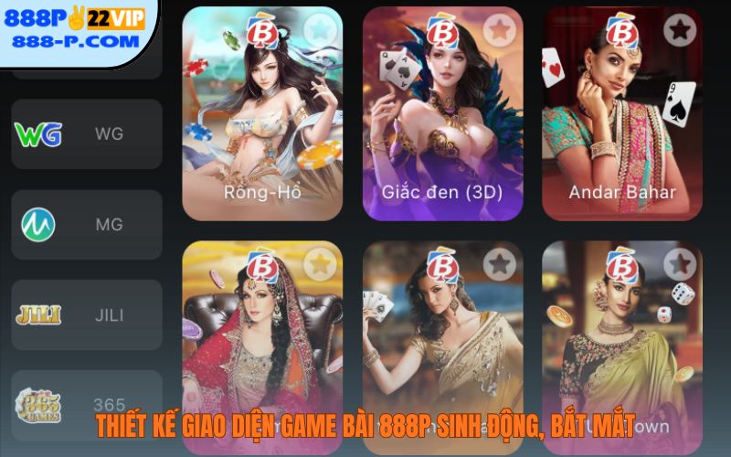 Thiết kế giao diện game bài 888P sinh động, bắt mắt
